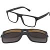 Emporio Armani EA4115 50171W | Occhiali da Vista con Clip da Sole | Prova Online | Plastica | Quadrati | Nero | Adrialenti