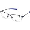 Nike 6045 410 | Occhiali da Vista Graduati | Prova Online | Titanio | Rettangolari | Blu | Adrialenti