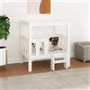 Camerina Cuccia per Cani Bianco 65,5x43x70 cm in Legno Massello di Pino,Cuccia per Cani,Letto per Cani,Cuccia Letto(SPU:822373)