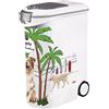 Keter Curver Contenitore Porta Crocchette per Cani, Chiusura Ermetica, Dotato di Ruote, 20 Kg/54 L, 28x49x61H cm