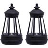 GZWY Mini lanterna solare per esterni, 2 pezzi, impermeabile, decorazione da giardino, lampada solare per esterni, lanterna solare per esterni, ricambio per statue da giardino, gnomi da giardino, cortile e