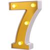 DUBENS - Luci LED a forma di lettere dell'alfabeto e numeri, luci LED con numero illuminato, per feste, matrimoni, ricevimenti in casa, compleanni, bar, decorazione con luci dorate, funzionamento a