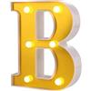 DUBENS - Luci LED a forma di lettere dell'alfabeto e numeri, luci LED con numero illuminato, per feste, matrimoni, ricevimenti a casa, bar, compleanni, decorazione con luci dorate, funzionamento a