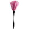 SENRISE, spolverino con piume di tacchino, spolveratori per la pulizia con manico, strumento di pulizia per casa, mobili, auto (Rosa)