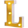 DUBENS - Luci LED a forma di lettere dell'alfabeto e numeri, luci LED con numero illuminato, per feste, matrimoni, ricevimenti a casa, bar, compleanni, decorazione con luci dorate, funzionamento a