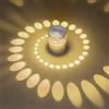 Mengjay 3W LED Applique da parete per interni effetto alluminio moderno lampada da parete per camera da letto soggiorno Hall dell'hotel galleria KTV ecc. Bianco caldo