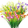 VARHHUXHA 6 Pezzi Fiori di Calla Artificiali, Fiori Decorativi in Plastica, Piante Finte Resistenti Ai Raggi UV Decorazioni per Interni All'aperto, per Casa, Giardino, Ufficio, Cucina, Tavolo (5 Colori)