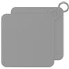 TopHomer Copertura per scarico doccia, 2 pezzi, 15 cm, quadrata, in silicone, tappo di scarico, per doccia, lavandino, WC, bagno, cucina (grigio)
