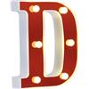 DUBENS - Luci LED con numero illuminato, luci notturne creative, luci a LED, lettere dell'alfabeto inglese, numeri, alfabeto, luci decorative, funzionamento a batteria, D