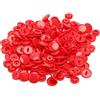 GIVBRO T5 bottoni a pressione in plastica bottoni a pressione bottoni a pressione accessori per artigianato fai da te vestiti pannolini bavaglini fatti a mano rosso, 100 pezzi