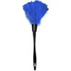 SENRISE, spolverino con piume di tacchino, spolveratori per la pulizia con manico, strumento di pulizia per casa, mobili, auto (Blu Navy)