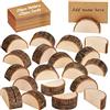 X-BLTU 20 Pz Segnaposto Legno Supporto Numero Posto Titolare Portafoto Decorazione Tavolo Memo Holder per Matrimonio Compleanno Festa(20Segnaposto + 20Kraft)