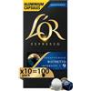 L Or Capsule Caffè Espresso Decaffeinato Ristretto 100 Capsule in Alluminio 10