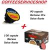 caffe borbone 190 capsule compatibili dolcegusto : 90 borbone miscela oro + 100 caffe moreno