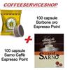 MISTE 200 CAPSULE MISTE LAVAZZA POINT : 100 BORBONE ORO + 100 SARNO CAFFE'