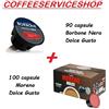 Caffè Borbone 190 capsule compatibili dolcegusto : 90 borbone miscela nera + 100 caffe' moreno