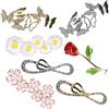 WRITWAA Ciondoli Decorativi per Lacci delle Scarpe da Ginnastica, Set 7 Pezzi Clip a Farfalla e Fiore, Accessori Leggeri per Scarpe Donna, Decorazione per Sneakers Casual e Quotidiane