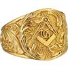 Homxi Anello Uomo,Anelli Massonico Anello Acciaio Inossidabile Uomo Oro Anello da Uomo Misura 25(65mm)