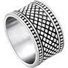 Homxi Anelli da Uomo,Anello Punk Rotondo 13mm Anello Uomo Acciaio Inossidabile Argento Anelli Misura 25(65mm)