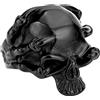 Homxi Anello Uomo Gioielli,Anelli Teschio retrò Anelli in Acciaio Inossidabile Uomo Nero Anelli Misura 20(60mm)