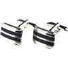 Homxi Gemelli Camicia Uomo Set,Gemelli Camicia Uomo Rettangolo Gemelli Camicia Argento Nero Gemelli in Rame