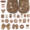 HTTDSLF 21 Pezzi Ciondoli per Scarpe, Accessori per Scarpe, Shoe Charm, Ciondoli Decorativi per Scarpi, Fibbie Decorative per Scarpi, Per Ragazze, Ragazzi e Adulti