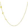 Getname Necklace Collana con iniziali laterali personalizzabili con ciondolo iniziale 1-8 - Collana con lettera dorata, regalo per lei con iniziali laterali