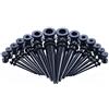 Homxi Set di Dilatatori 28 PCS Set Dilatatore Lobo 2mm/10mm,12G-00G Dilatatori in Acrilico Set Piercing Orecchio Cono e Rotondo Set Dilatatore Lobo Nero