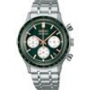 Seiko Cronografo da uomo in acciaio inossidabile con data quadrante verde SSB481P1