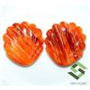 SBI Gems 18,72 CTS Pietre Preziose Sciolte Arancioni Oscar Fatte A Mano Coppia 17x17 Mm