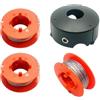Lyshujli F016800175 Bobina per decespugliatore compatibile con Bosch ART 23 26 30 Combitrim Easytrim, decespugliatore Pro-Tap automatico con copertura F016L71088 (3 bobine + 1 tappo)