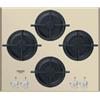 Hotpoint Ariston PRONTA CONSEGNA - SPEDIZIONE IMMEDIATA Piano Cottura da Incasso a Gas 60 cm 4 Fuochi Vetro Colorazione Champagne Griglie Singole in Ghisa Ariston Hotpoint Serie Diamond - HAGD 61S/CH - HAGD61SCH
