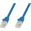 Techly Professional Cavo di rete Patch in CCA Cat.5E Blu UTP 20m