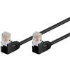 Goobay Cavo di rete Patch Angolato 90° CCA Cat. 5e Nero UTP 0,25 m