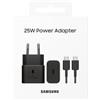 Samsung Caricatore 25W EP-T2510XBE FC USB-C +Cavo1m Black