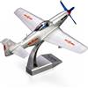 Modellino P-51 Mustang Argento Metallico Aereo da Caccia in Scala