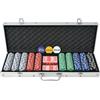 vidaXL Set per Gioco Poker 1000 Chips Fiches Valigetta Alluminio Gioco Carte vidaXL