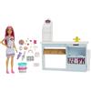 Barbie-Playset Pasticceria Con Bambola Dai Capelli Rosa, 2 Barattolini Di Pasta