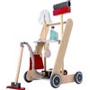 Does not apply 277 01 Carrello Di Pulizia per Bambini, Carrello Di Pulizia in Legno, Scopa Con