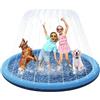 Yaungel Tappetino Spruzzi per Cani 170cm, piscina gonfiabile, antiscivolo, blu