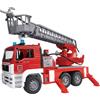 Agritech MAN Camion giocattolo vigili del fuoco con scala girevole e modulo luci-suoni