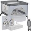BONNIE Box Bambini Pieghevole 100X100Cm Dalla Nascita Fino 15Kg Con Materasso Le