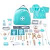 Does not apply ® Deluxe Valigetta Dottore Bambini in Legno - Kit Medico Da 36 Pezzi Con Stetosc