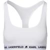 KARL LAGERFELD Donna Logo Bralette Bianco S