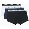 EMPORIO ARMANI Boxer Uomo, Bianco/AR.Blue/Nero, XL