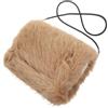 BESPORTBLE Muff da Mano Donna in Pelliccia Sintetica Beige per Inverno | Morbido Manico Caldo, Uso Matrimonio, Accessorio Grazioso per Amici e Famiglia
