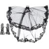 TOPPERFUN Set Velo Nero da Sposa Guanti in Pizzo e Rete Accessori Halloween per Costume Sposa Lutto Velo Facciale Corto Elegante per Feste e Cosplay