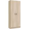 Habitdesign Easy Home Kawai A9 Armadio Multiuso, Legno Composito, Naturale, 180 X 73 X 37 Cm
