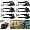 Romon Cinghia Elastica con Ganci, 6 Pezzi Cinghia Elastici Portapacchi Regolabile Helmet Rope con 12 Fibbie Scorrevoli per Bicicletta Moto Fissaggio Casco Bagagli Borsa a Tracolla