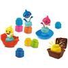 Clementoni- Soft Clemmy-Baby Shark-Playset con mattoncini Morbidi, 10 Mesi+, Cranberry, 17426